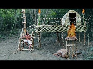 primitive technology: Build a Beautiful Shelter in the Forest by Primitive Jungle