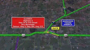 Highway 5 in Norwood Young America closes today! Crews are completing work on a roundabout. The roadway will reopen in November. See below for detour details. | KSTP-TV