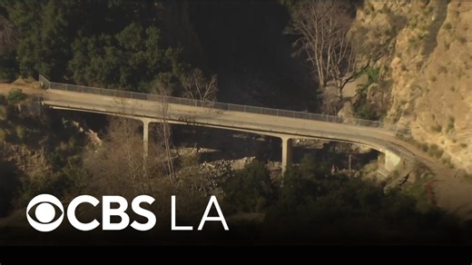 Crews begin initial repairs on hiking bridge damaged by the Eaton Fire