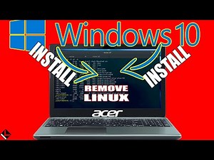 How to install Windows 10 on new Acer Linux laptop from usb.