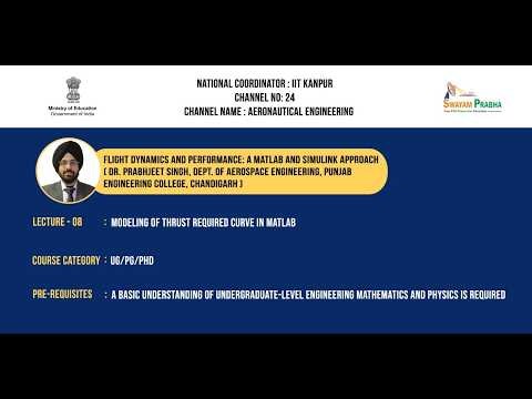 Lecture 8: Modeling of Thrust Required Curve in MATLAB