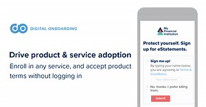 With the Enrollment Widget, people can enroll in any service & accept pre-approved product offers without logging into digital banking