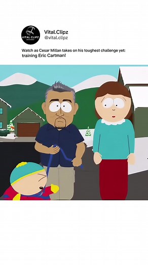 Watch as Cesar Millan takes on his toughest challenge yet: training Eric Cartman! 🐕‍🦺 #SouthPark #CesarMillan #tvshow #ericcartman #trending #reels