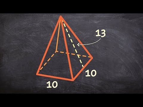 How to find the surface area of a 3D pyramid