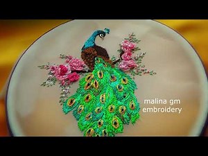 Hand Embroidery : Peacock with Roses | Magic Stitches
