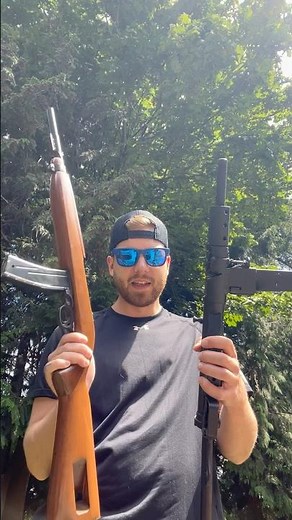 Comparing WW2 machine guns USA 1945 M2 carbine made by GM . Canada MK2 Sten 1943 machine gun