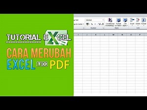 TUTORIAL EXCEL * CONVERT EXCEL TO PDF * HOW TO CHANGE EXCEL TO PDF EASY