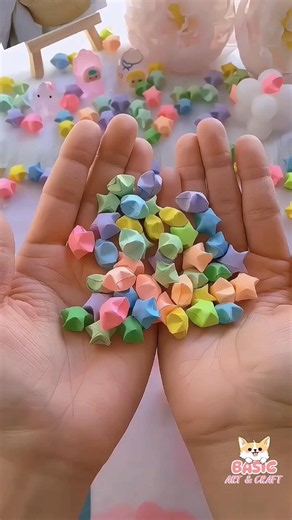 Mini Paper Stars ⭐ | Easy Cute Origami Stars | #ministar #paperstar #origamistar