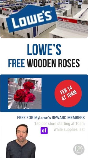 Lowe’s FREE Wooden Roses for Valentine’s Day | First 150 Per Store