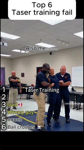 Top 6 Taser training fail #funny #ranking