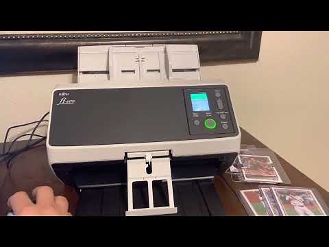 Fi-8170 Fujitsu scanner. Scanning Top Loaders and Card Savers using continuous scan & manual feed