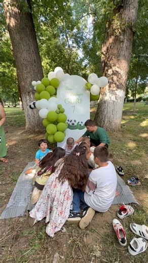⚽ 7th Birthday Football Balloon Setup 🎈✨ | Outdoor Party Decor #shorts