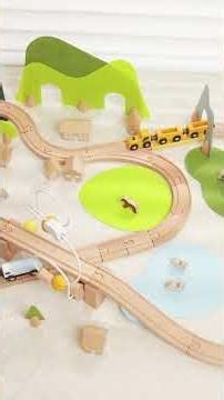 Two Wooden Train Sets Being Built 🚂🌿 | ASMR Building & Play Experience