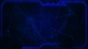 Download Blue plexus background with glowing connecting lines and dots or nodes with a neon tech border. Digital data network connections concept. This modern technology animation is full HD and looping. for free