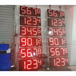 [Hot Item] Petrol Display Screen Digit Use Gas Station Second LED Display Screen Price Signs for Gas Station Digital