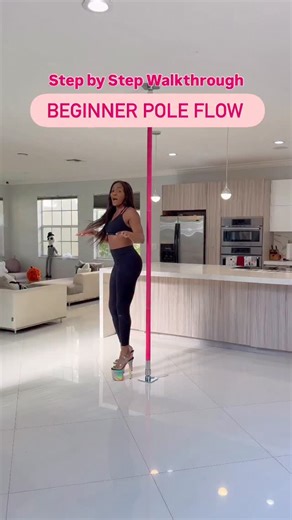 Shelly | Pole Dance Instructor on Instagram: "Hey pole besties, Here’s the step by step breakdown for the beginner pole flow I shared yesterday.🥰 Even if you’re totally new to pole dancing, this dance will have you feeling sexy and confident in no time. Practice as many times as you need until it feels smooth and natural. If you want thousands more tutorials just like this one, download the @FIT 2 FLAUNT pole dancing app to learn different styles from a variety of instructors."