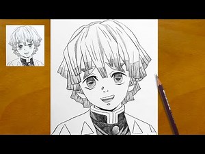 How to Draw Zenitsu Agatsuma Step by Step || Demon Slayer Sketch || Easy Anime Art