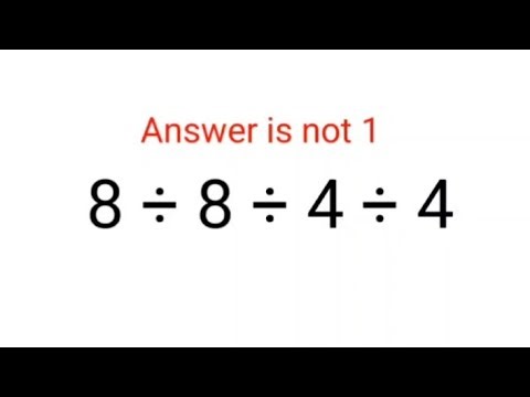 8÷4÷8÷4 The answer is not 1. 99% failed! Can you do it? #math #logicalstation #mathproblem #math