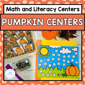 Pumpkin Activities Math and Literacy Centers for Preschool PreK and Kindergarten