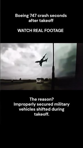 Boeing 747 Crashes Seconds After Takeoff – Caught on Camera!
