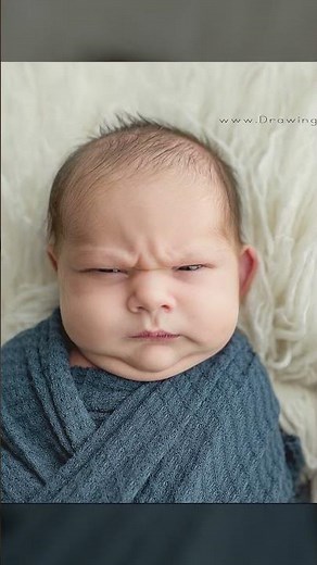Ohio newborn's grumpy photoshoot goes viral #Shorts