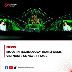 2.7K views · 62 reactions | These days, alongside celebrations of the 80th anniversary of the August Revolution and National Day, Vietnam’s cultural life is vibrant with artistic events that are impressing the public. Today’s music stages are no longer limited to simple lighting or LED screens. Modern technology transforms every performance into a multi-sensory journey where music, light, images, and emotions blend seamlessly. | Vietnam Today | Facebook