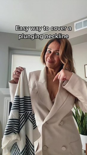 Spring Outfit Ideas: Cleavage Cover Up with Scarf Hack
