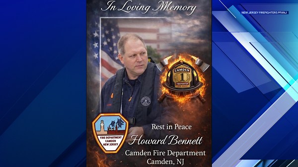 Funeral services, flags at half-staff on Wednesday for fallen Camden Firefighter Howard Bennett