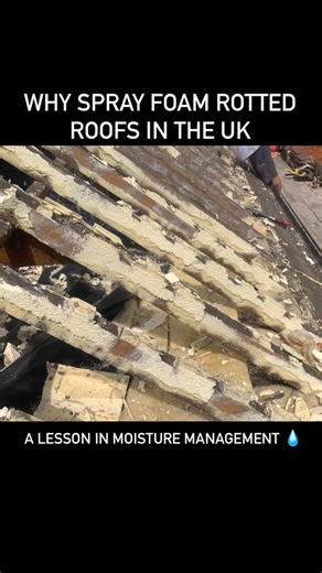 ASIRI Designs on Instagram: "Will your roof rot if you insulate the spray foam? Well, the answer is maybe, if you don’t adequately address bulk water, air leakage, vapor transmission, and allow for drying. If you have been following us for any length of time, you’ve probably realized that we’re not big fans of spray foam, for multiple reasons that we’ve discussed at length. It’s not to say that you can’t use spray foam, but just like any other insulating material, you have to be careful with it