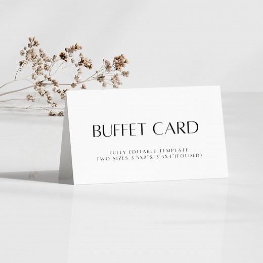 Buffet Card Table Signs, Minimalist Catering Place Cards, Event Planning, Buffet Labels, Modern Wedding Food Labels, Name Card, Dessert Sign - Etsy
