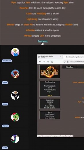 Len dying in the Hunger Games simulator Part 1