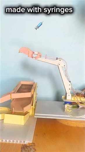 Mini Hydraulic Excavator movement #dcmotor #youtubeshorts #diy