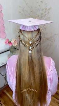 Graduation hairstyle! 🌸 #hairstyle #graduation #longhair #hairstyling #hairinspo #fyp