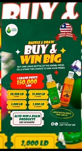 Who said you can’t win cash prizes with Kernel Fresh? 💸 These lucky winners have already scored big with the Kernel Fresh Raffle and Draw, and now it’s YOUR turn to win! 🎉 ✨ Healthy skin and big wins—what more could you ask for? ✨ 👉 Buy the Kernel Fresh Oil for just 400 LD 👉 Peel off the plastic label 👉 And you could WIN a cash prize or product prize! With over 100 winners expected this week, don’t miss your chance to shine! 🌟 Grab your bottle NOW and start winning! 🏃‍♂💨 #KernelFresh #Li