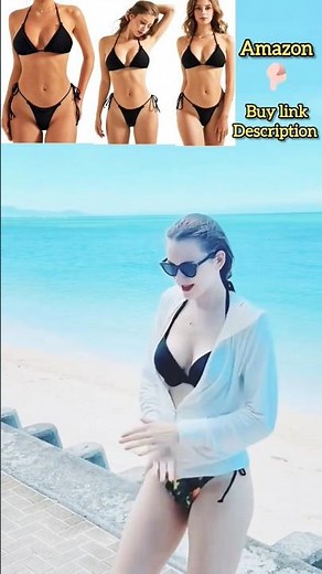 Women Ruffle Thong Bikini Sets Halter String Triangle 2 Piece Swimsuit