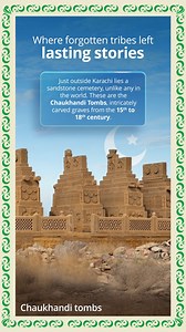 Chaukhandi Tombs near Karachi date back to the 15th century. Their intricate carvings and ancient design tell the untold stories of a forgotten civilization. Let's discover the rich heritage of Pakistan, preserved in stone. #HappilacPaints #NativetoPakistan #ChaukhandiTombs #IndependenceDay | Happilac Paints