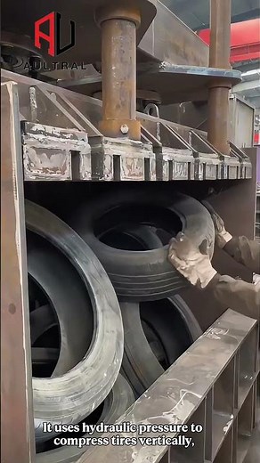 Vertical Tire Baler Machine for Efficient Tire Volume Reduction #sustainablesolutions