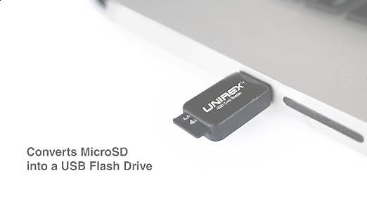 Unirex MSA-085S MicroSD Card and Full Size SD Adapter with MicroSD to USB Reader