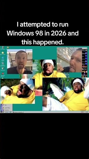 DO NOT!!! RUN WINDOWS 98 IN 2026! #Windows98 #psa #donot #mistake #fyp #2026 #windows #microsoft