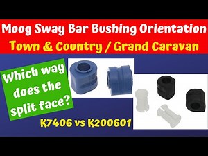 Sway Bar Bushing Orientation 2001 - 2007 Town & Country and Grand Caravan