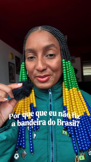 Cabelo com bandeira do Brasil: trança e box braids inspiração