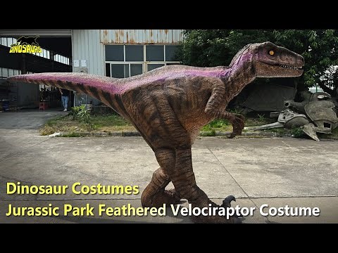 Jurassic Park Feathered Velociraptor Costume | Dinosaur costumes