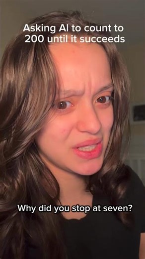 Asking AI to count to 200 until it succeeds 💀