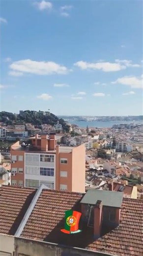 Hilltop view of Lisbon, Portugal