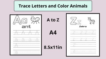 Trace Letters and Color Animals | Fun Alphabet Tracing & Coloring Pages for Kids