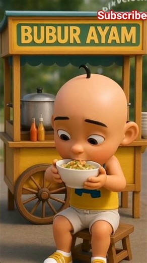 Upin muntah makan bubur ayam🤮 #upinipin #trending #upinipinselamanya #trendingshorts #funny