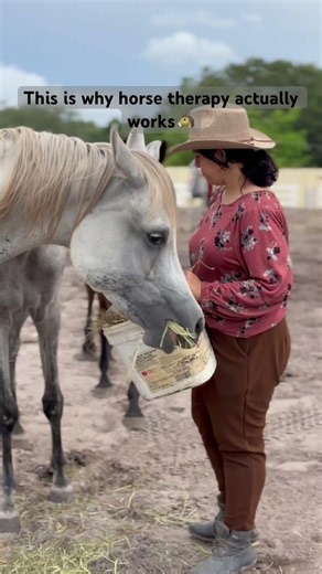 This is why horse therapy actually works🐴 #healing #horse #equestrianjourney #calming #therapeutic
