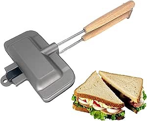Breakfast Sandwich Maker, 4w1h sandwich maker, hot dog toaster,press bakeware nonstick frying pan pancake pan cooker with removable handle for breakfast pancakes, omelets, frittatas and toast (C-1)