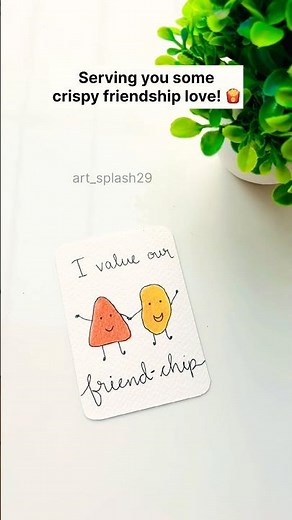 Cute Mini Card for Your Best Friend 💛 | Friendship Day Idea