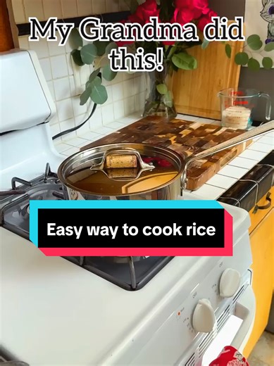Use a fine mesh strainer or colander to steam cook rice! #rice #kitchentips